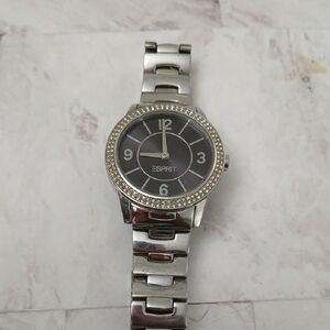Esprit Women's Silver Watch with Dark Dial